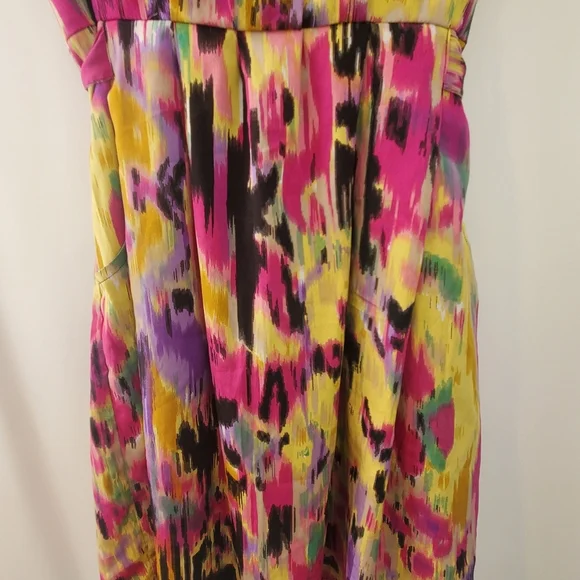 Speed Control Size 2X, Cap sleeve, tie back, bold print midi dress - Picture 5 of 9